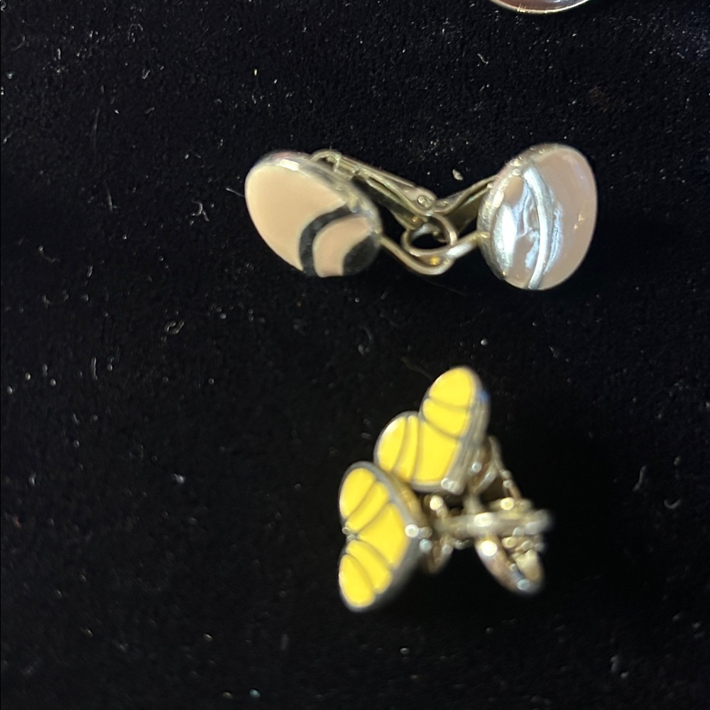 Assorted Vintage Earrings Set Total of 10 Clipon & Pierced #52300 - Picture 7 of 8